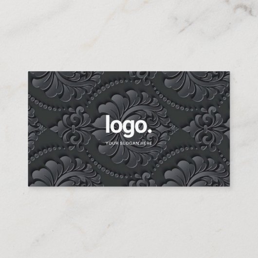 Persönliche Berufliche Black Elegante Business Car Visitenkarte (Rückseite)