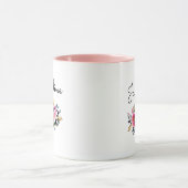 Persönliche Bezeichnung Blush Peonies Floral Bouqu Tasse (Zentrum)