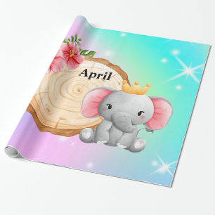 Persönliche Bezeichnung Elephant Poster! Geschenkpapier