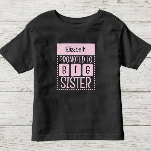 Persönliche Bezeichnung große Schwester rosa Kleinkind T-shirt