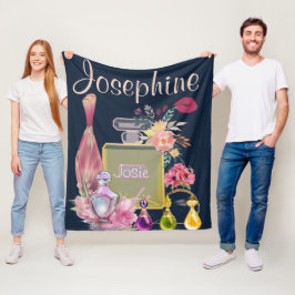 Persönliche Bezeichnung Parfüms Flaschen Pink Flor Fleecedecke