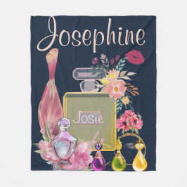 Persönliche Bezeichnung Parfüms Flaschen Pink Flor Fleecedecke