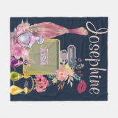 Persönliche Bezeichnung Parfüms Flaschen Pink Flor Fleecedecke (Vorderseite (Horizontal))