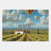 Persönliche Bezeichnung Text Napa Tal Weinberg Geschenkpapier Set (Vorderseite 3)