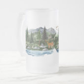 Persönliche Beziehungen Bergwelt Mattglas Bierglas (Vorderseite Links)