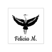 Persönliche Bibliothek künstlerischer Vogel Heron Gummistempel (Prägung)