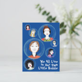 Persönliche Blasen - Menschen Postkarte (Stehend Vorderseite)