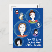 Persönliche Blasen - Menschen Postkarte (Vorne/Hinten)