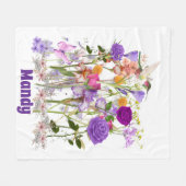 Persönliche Blume des Herzens Fleecedecke (Vorderseite (Horizontal))