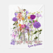 Persönliche Blume des Herzens Fleecedecke (Vorderseite)