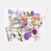 Persönliche Blume des Herzens Fleecedecke (Vorderseite (Horizontal))