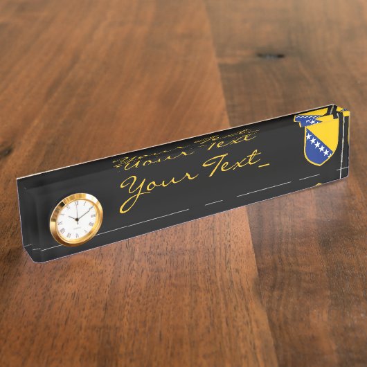 Persönliche Bosnien-Flagge Namensplakette (Seite)