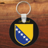 Persönliche Bosnien-Flagge Schlüsselanhänger (Vorderseite)