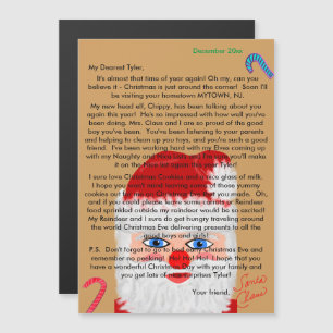 Persönliche Briefe vom Weihnachtsmann Magnetkarte