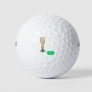 Persönliche Briefmarke und Wachs Siegel Golfball