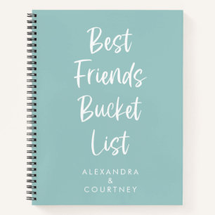 Persönliche Bucket List der besten Freunde in Past Notizblock
