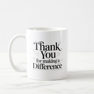 Persönliche Dankeschön-Botschaft für eine positive Kaffeetasse