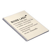 Persönliche Definition Boss Lady  Notizblock (Rechte Seite)
