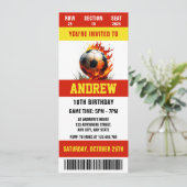 Persönliche digitale Fußballkarte für Jungen zum G Einladung (Stehend Vorderseite)