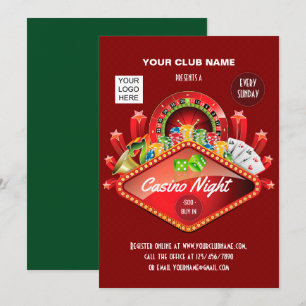Persönliche Einladung zur Club Casino Night Party