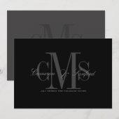 Persönliche Einladungen für Monogram-Hochzeiten (Vorne/Hinten)