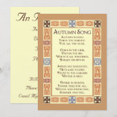 Persönliche Einladungen zum Song Erntedank Herbst (Vorne/Hinten)