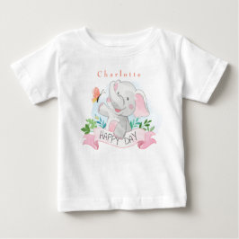 Persönliche Elefantenspiele im Freien mit Schmette Baby T-shirt