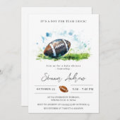 Persönliche Elegant Football American Baby Shower Einladung (Vorne/Hinten)