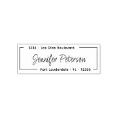 Persönliche Elegant Stilvolle Script-Rücksendeadre Permastempel (Design)