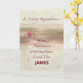 Persönliche Erinnerung Jahrestag des Verlusts Karte (Gelbe Blume)