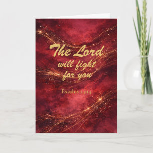 Persönliche Ermutigung nach 2. Mose 14:14 als Chri Karte