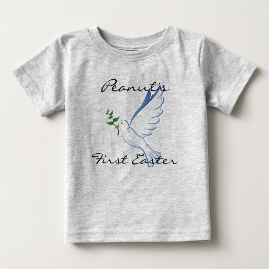 Persönliche erste Ostern-Taube des Baby T-shirt (Vorderseite)
