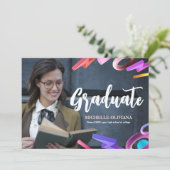 Persönliche extravagante Ankündigung des Abschluss (Stehend Vorderseite)