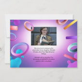 Persönliche extravagante Ankündigung des Abschluss (Rückseite)