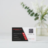 Persönliche Fahrt, die Uber Fahrer teilt Visitenkarte (Stehend Vorderseite)