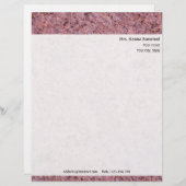 Persönliche Felsen-Beschaffenheit mit Briefbogen (Vorne/Hinten)