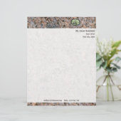 Persönliche Felsen-Beschaffenheit mit Briefkopf (Stehend Vorderseite)