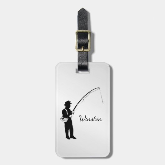 Persönliche Fischerei Gepäckanhänger (Vorderseite vertikal)