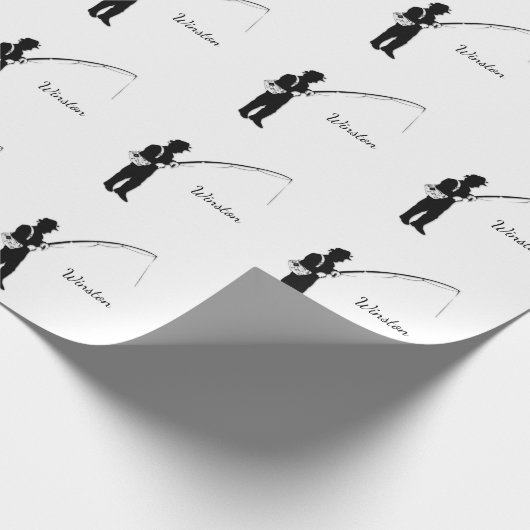 Persönliche Fischerei Geschenkpapier (Ecke)