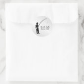 Persönliche Fischerei Runder Aufkleber (Tasche)