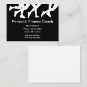 Persönliche Fitness Trainer Schwarz-Weiß Visitenkarte (Vorne/Hinten)