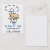 Persönliche fördernde Karte des Koch/des Caterings (Vorne/Hinten)