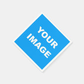 Persönliche Foto-Image-Logos anpassen Serviette (Ecke)