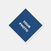 Persönliche Foto-Image-Logos anpassen Serviette (Ecke)