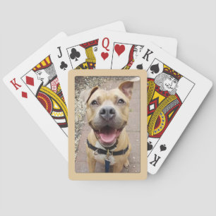 Persönliche Foto Tan Portrait Frame Playing Card Spielkarten