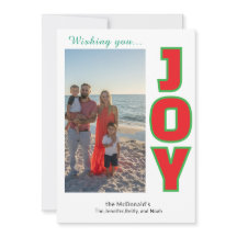 Persönliche Fotocollage-Weihnachtskarte von Joy