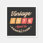 Persönliche fünfzig Vintage 50. Geburtstagsfeier Serviette (Vorderseite)