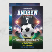 Persönliche Fußball-Birthday druckbare Einladung (Vorne/Hinten)