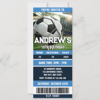 Persönliche Fußballkarte für Jungen zum Geburtstag Einladung