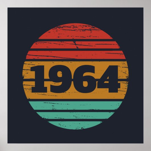 Persönliche Geschenke aus 60 Vintagen Jahren Poster (Vorne)